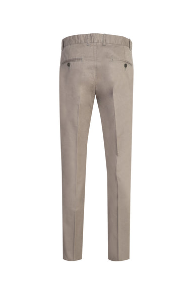 Orta Haki Slim Fit Dar Kesim Likralı Kanvas / Chino Pantolon
