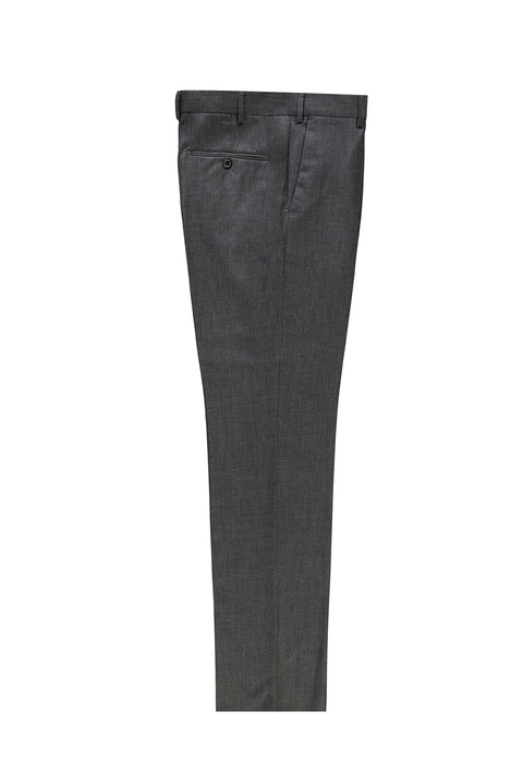 Medium Grey 6 Drop Regular Fit Standard Cut Classic Fabric Trousers
