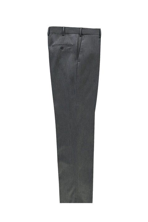Medium Gray 7 Drop Slim Fit Narrow Cut Lycra Classic Fabric Trousers