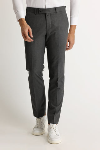  Orta Gri 7 Drop Slim Fit Dar Kesim Likralı Klasik Kumaş Pantolon