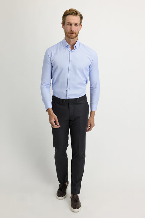 Orta Antrasit 7 Drop Slim Fit Dar Kesim Likralı Klasik Kumaş Pantolon