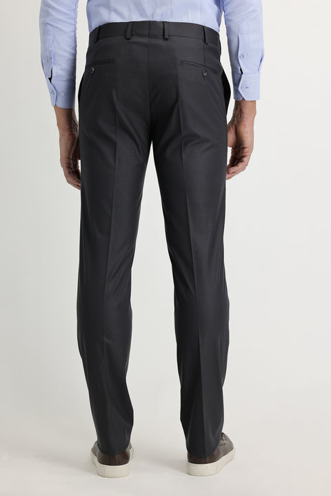 Orta Antrasit 7 Drop Slim Fit Dar Kesim Likralı Klasik Kumaş Pantolon