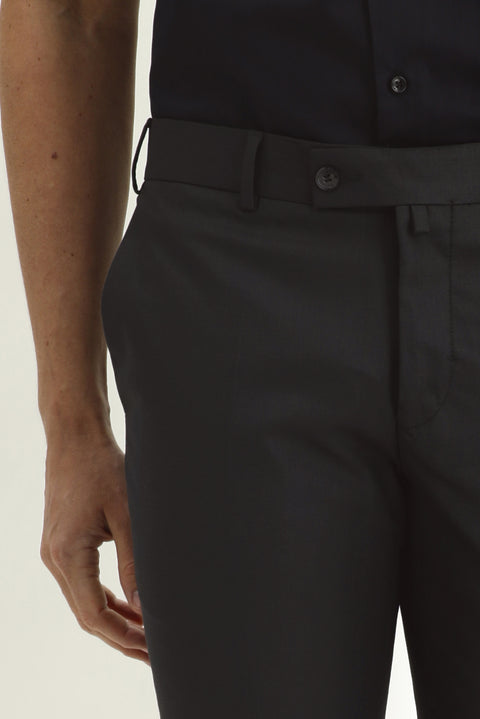 Orta Antrasit 7 Drop Slim Fit Dar Kesim Likralı Klasik Kumaş Pantolon