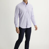 Orta Lacivert Slim Fit Dar Kesim Likralı Klasik Kumaş Pantolon