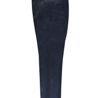 Koyu Lacivert Slim Fit Dar Kesim Kuşgözü Klasik Kumaş Pantolon
