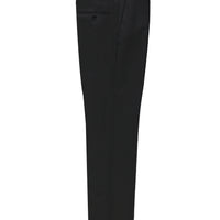 Siyah 7 Drop Slim Fit Dar Kesim Yünlü Klasik Kumaş Pantolon