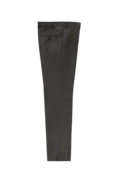 Orta Gri Slim Fit Dar Kesim Yünlü Klasik Kumaş Pantolon