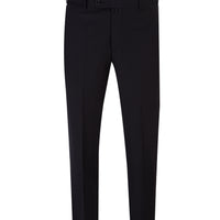Siyah 7 Drop Slim Fit Dar Kesim Yünlü Klasik Kumaş Pantolon