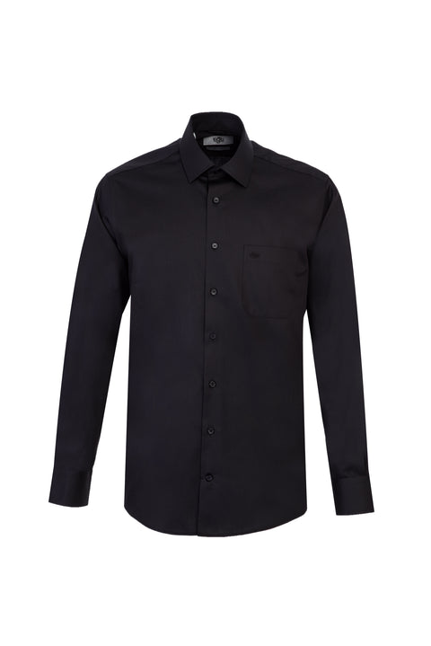 Siyah Uzun Kol Non Iron Klasik Gömlek