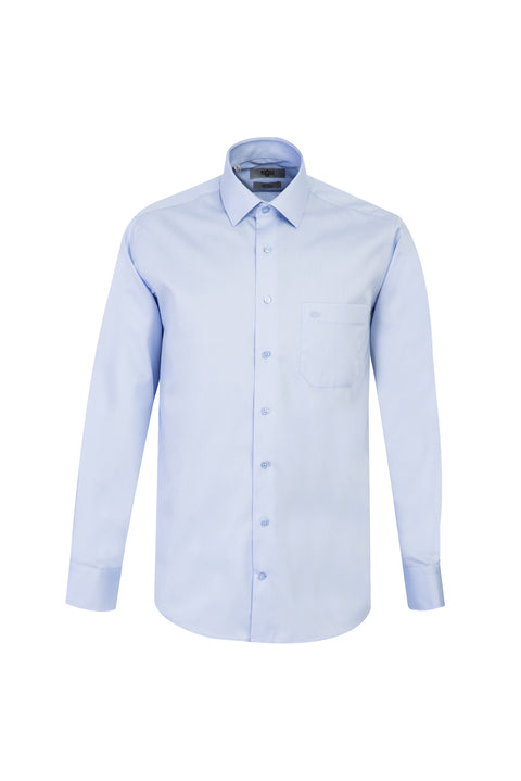 Uçuk Mavi Uzun Kol Non Iron Klasik Pamuklu Gömlek