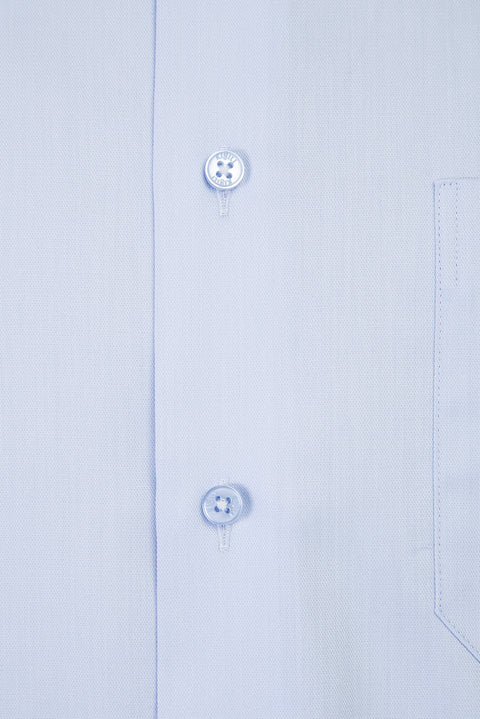 Uçuk Mavi Uzun Kol Non Iron Klasik Pamuklu Gömlek