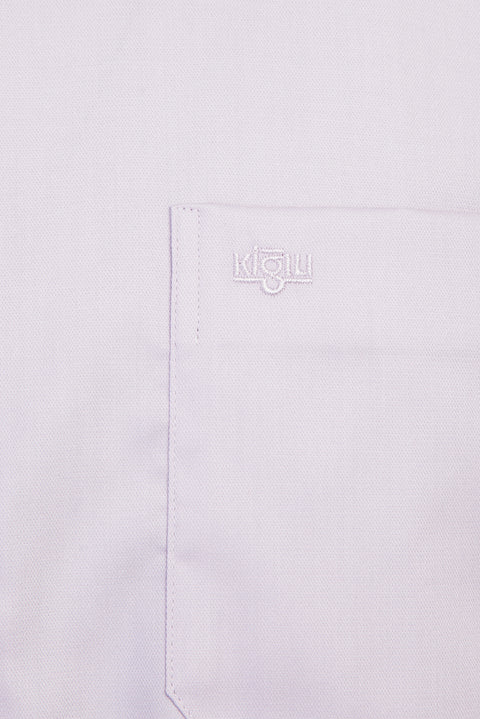 Lila Uzun Kol Non Iron Klasik Gömlek