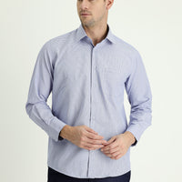 Mavi Uzun Kol Regular Fit Kareli Gömlek