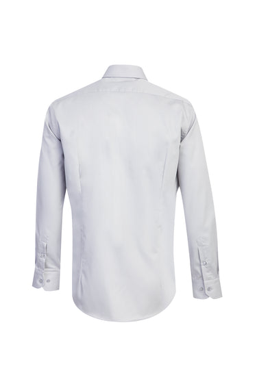 Orta Gri Uzun Kol Slim Fit Dar Kesim Non Iron Gömlek