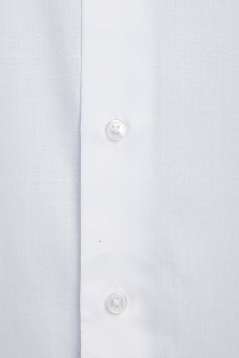 Beyaz Uzun Kol Slim Fit Dar Kesim Non Iron Pamuklu Gömlek