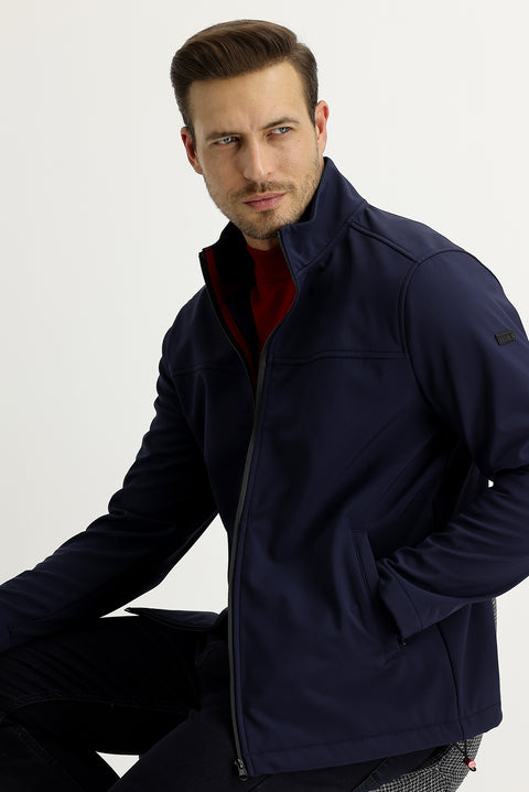 Orta Lacivert Outdoor Softshell Mont