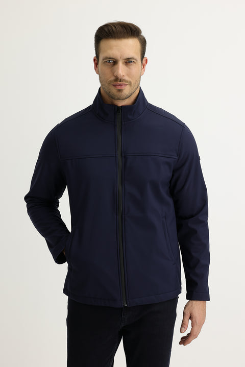 Orta Lacivert Outdoor Softshell Mont