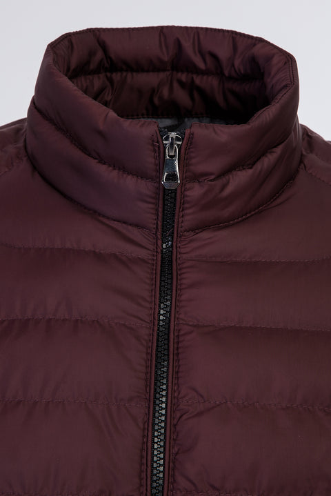 Koyu Bordo Kapitone Mont