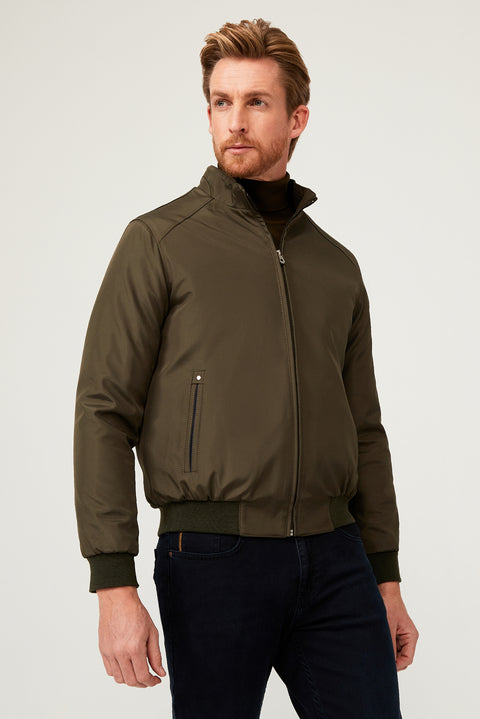 Orta Haki İçi Dolgulu Spor Mont