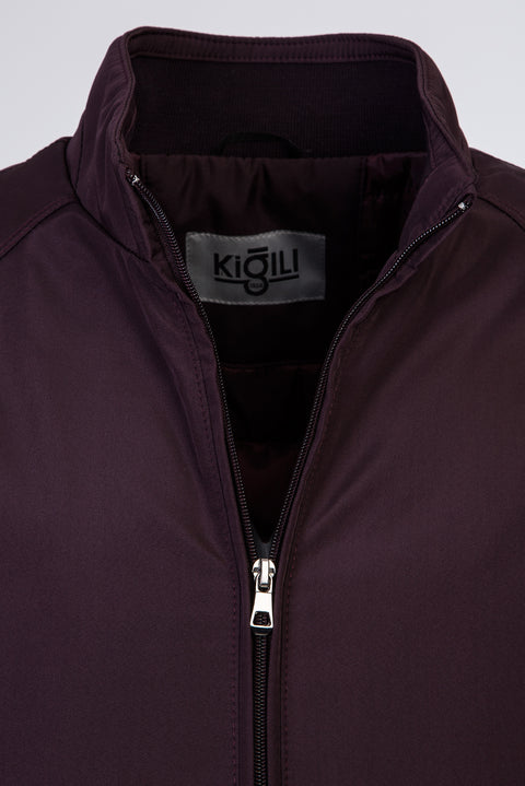 Koyu Bordo İçi Dolgulu Spor Mont