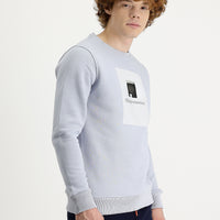 Taş Bisiklet Yaka İçi Polarlı Baskılı Pamuklu Sweatshirt