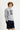 Açık Gri Melanj Bisiklet Yaka İçi Polarlı Baskılı Pamuklu Sweatshirt