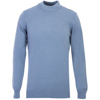 Gök Mavisi Yarım Balıkçı Yaka Regular Fit Triko Kazak