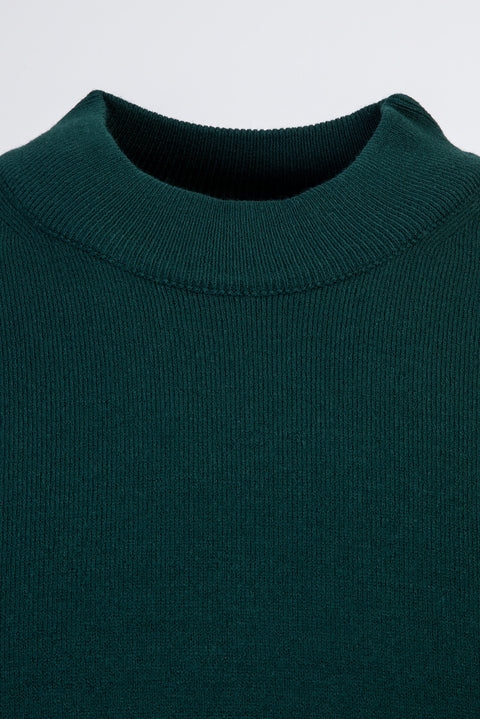 Açık Petrol Yarım Balıkçı Yaka Regular Fit Triko Kazak