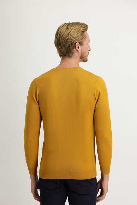 Safran V Yaka Regular Fit Triko Kazak