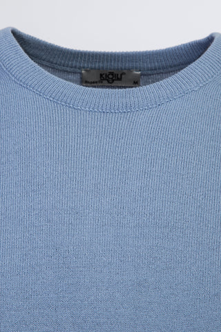  Gök Mavisi Bisiklet Yaka Regular Fit Triko Kazak