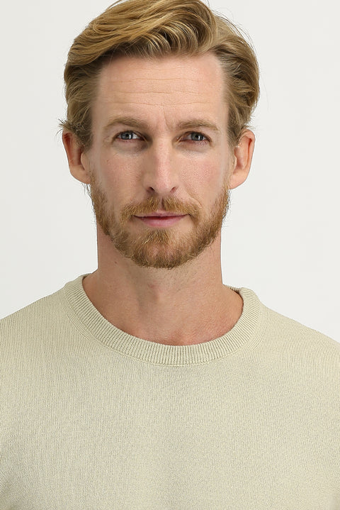 Koyu Bej Bisiklet Yaka Regular Fit Triko Kazak