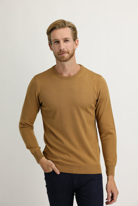 Camel Bisiklet Yaka Regular Fit Triko Kazak