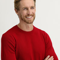 Kırmızı Bisiklet Yaka Regular Fit Triko Kazak