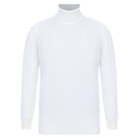 Off-white Turtleneck Slim Fit Narrow Cut Knit Sweater