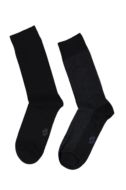 İndigo 2'li Desenli Çorap Seti