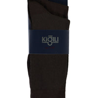 Orta Kahve 2'li Desenli Çorap Seti