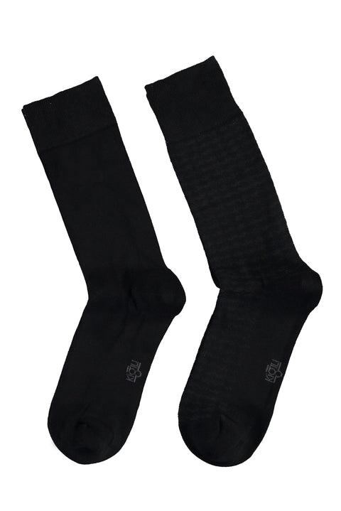 Siyah 2'li Desenli Çorap Seti