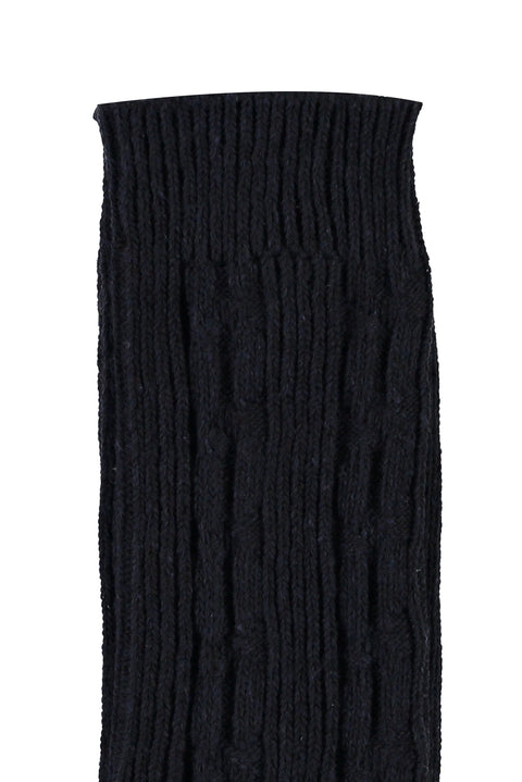 Orta Lacivert Desenli Triko Çorap