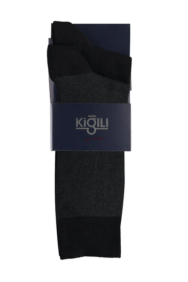 Siyah 2'li Desenli Çorap Seti