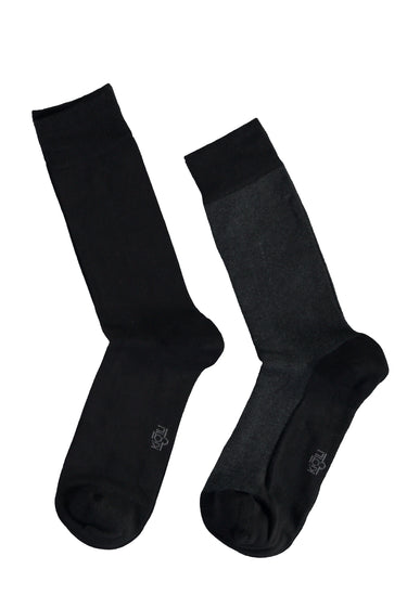 Siyah 2'li Desenli Çorap Seti