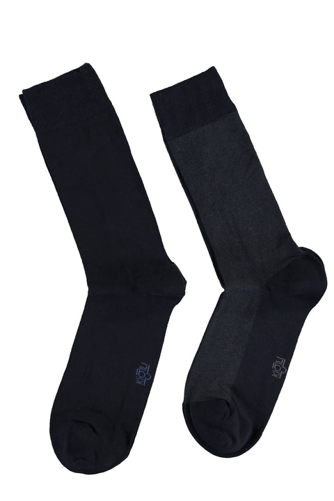 Orta Füme 2'li Desenli Çorap Seti