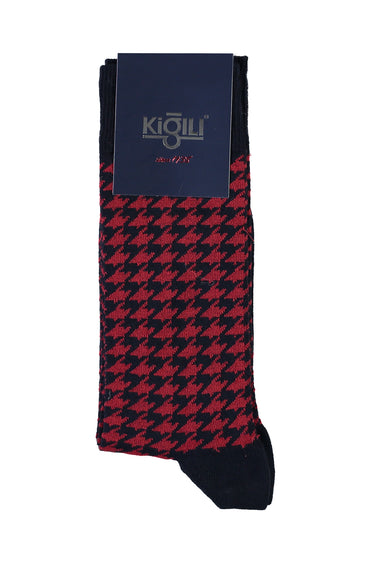 Açık Lacivert Desenli Çorap