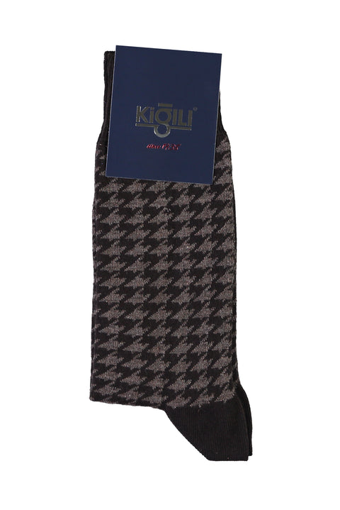 Orta Kahve Desenli Çorap