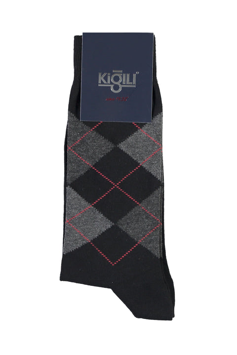 Light Black Patterned Socks