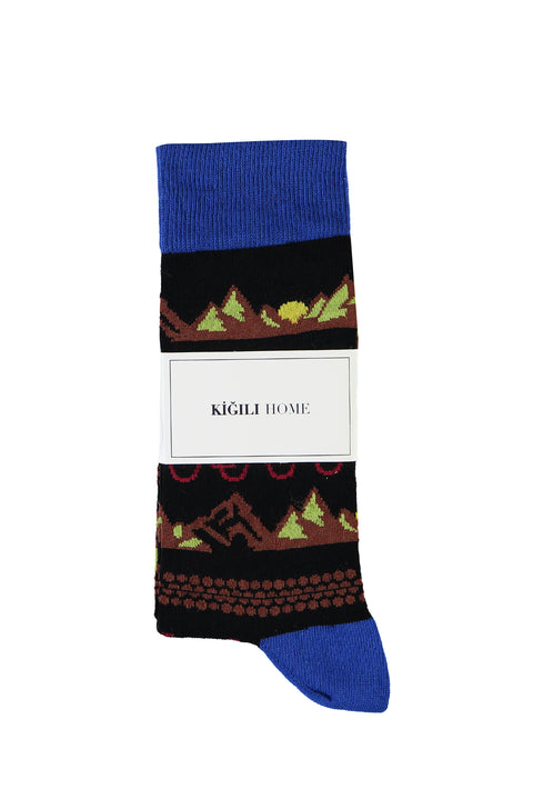 Black Patterned Socks