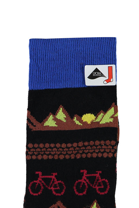 Siyah Desenli Çorap