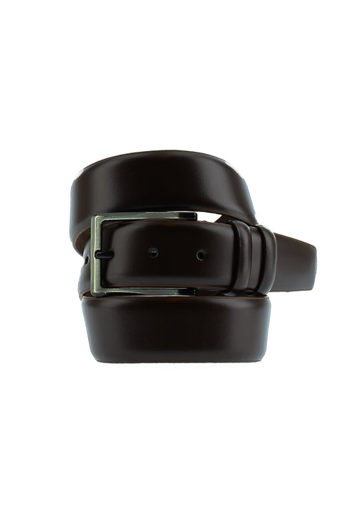 Koyu Kahve Düz Deri Kemer