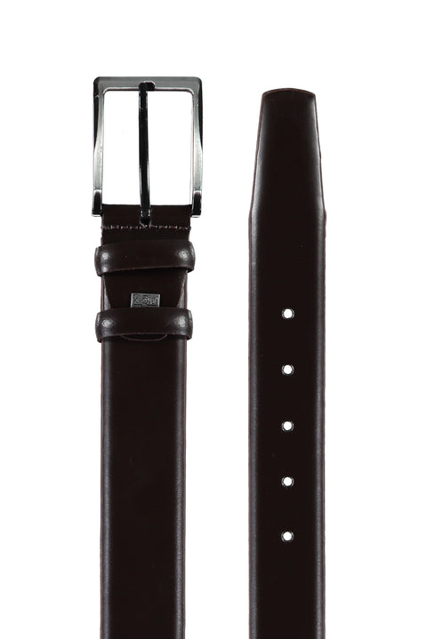 Koyu Kahve Düz Deri Kemer