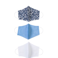 İndigo Pamuk Yıkanabilir 3'lü Yüz Maskesi
