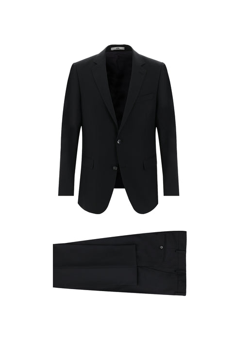 Siyah 7 Drop Slim Fit Dar Kesim Takım Elbise